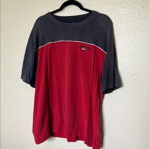 Tommy Hilfiger Men's Red and Navy Shirt